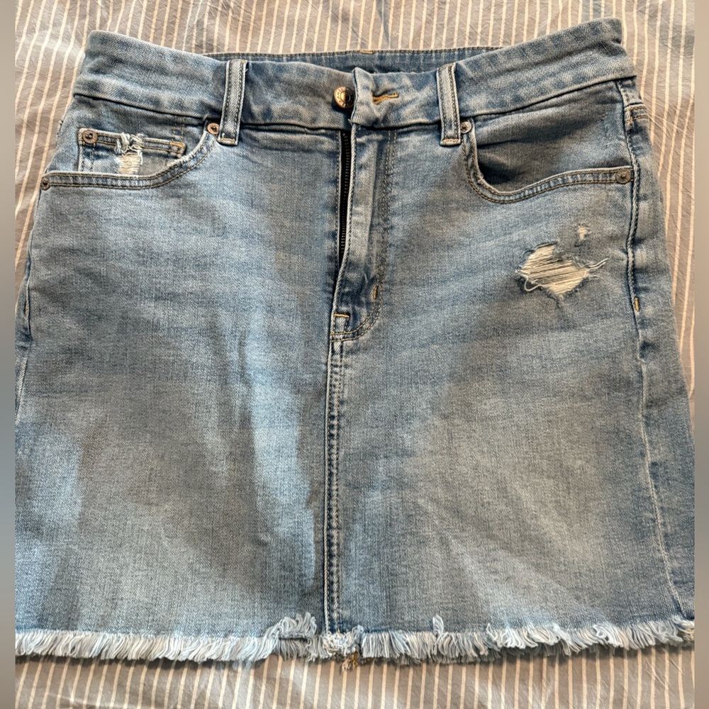 American Eagle Light Blue Denim Skirt